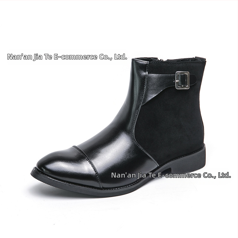 Tarpvalstybiniai europietiški ir amerikietiški suknelės verslo stiliaus „Chelsea“ odiniai batai, madingi plius dydžio pavasariniai aukštakulniai smaili odiniai batai, laisvalaikio vyriški batai