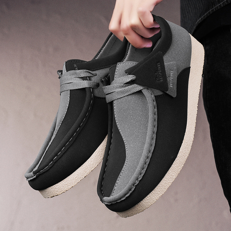 Férfi cipők 2025 tavasz új divatos, minden mérkőzéshez megfelelő retro brit bőr vízálló férfi alkalmi bebújós mokaszinok