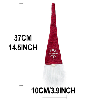 Χριστουγεννιάτικες διακοσμήσεις Cross Border, σετ σαμπάνιας για διακοπές, σετ κρασιού Nordic Santa Claus, δημιουργικό βελούδινο κάλυμμα κρασιού