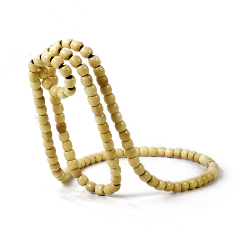 Elegáns, kreatív, fagyöngyös vörösbortartó, kínai vintage, tömörfa gyöngyökből készült láncos kézműves díszek, asztali bortartó dekoráció