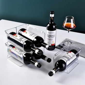 2/3 punase veini riiul virnastatav külmkapi hoiukast välismaiste veinide väljapanekuriiul veini läbipaistev hoiuriiul väliskaubandus