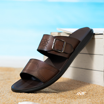 2025 Új Nyári Szandálok Férfi Csatos Alkalmi Tengerparti Cipők határokon Átnyúló Nagy Méretű Férfi Papucsok Dropshipping