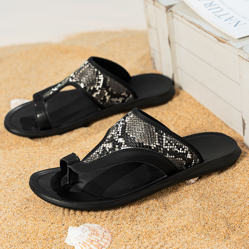 Férfi szandálok, új, nyári, lapos, csúszásgátló, bebújós, alkalmi, nagy méretű strandcipők, dropshippingre készen