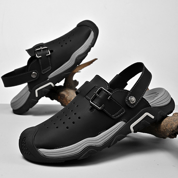 Sandale Birkenstock casual de mărime mare pentru bărbați, vară, cu două uzuri, papuci de plajă, sporturi în aer liber, sandale pentru drumeții și pantofi de urmărire a râului