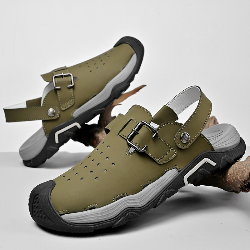 Sandale Birkenstock casual de mărime mare pentru bărbați, vară, cu două uzuri, papuci de plajă, sporturi în aer liber, sandale pentru drumeții și pantofi de urmărire a râului