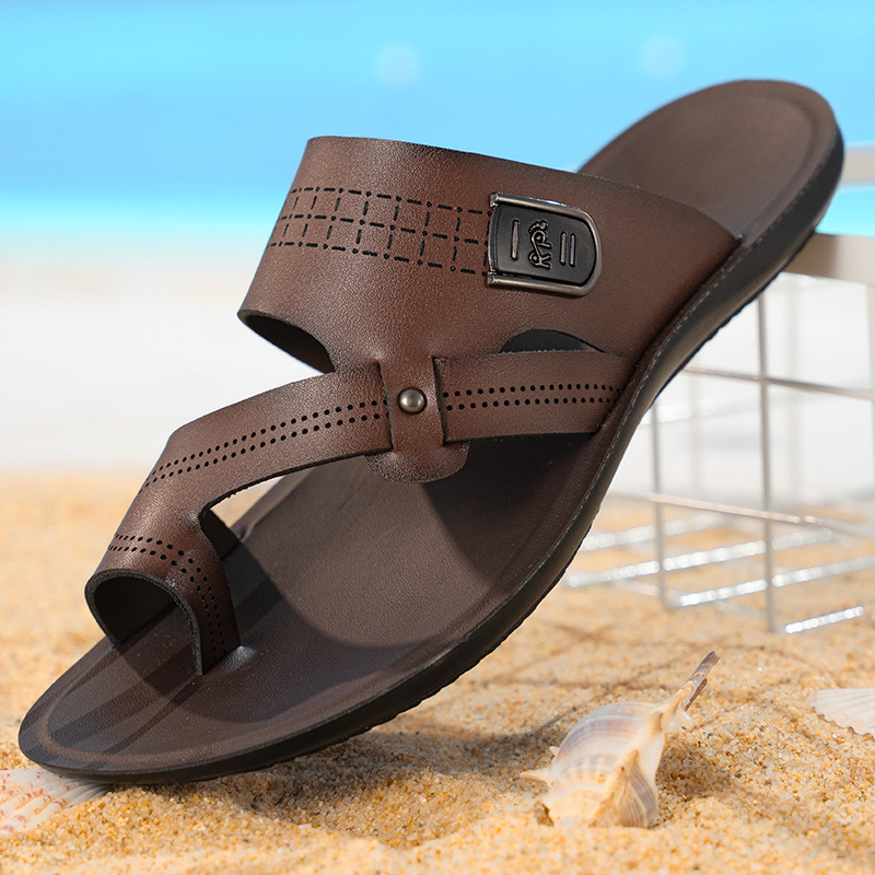 Nyári új férfi szandálok határokon átnyúló nagy méretű szandálok férfi puha talpú csúszásgátló alkalmi strandcipők dropshipping