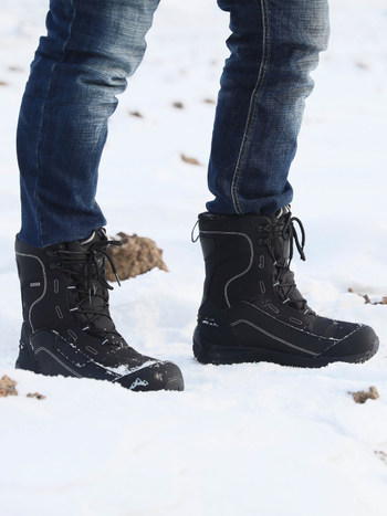 Talvised õues kasutatavad Kirde-East lumesaapad meestele paksendatud veekindlad libisemiskindlad soojad fliisvoodriga pluss-suuruses ronimis- ja külmakindlad suusakingad puuvillast