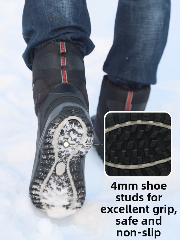 Зимни обувки за сняг на открито, североизточни, мъжки, удебелени, водоустойчиви, неплъзгащи се, топли, с поларена подплата, големи размери, катерене, студоустойчиви, ски, памучни обувки