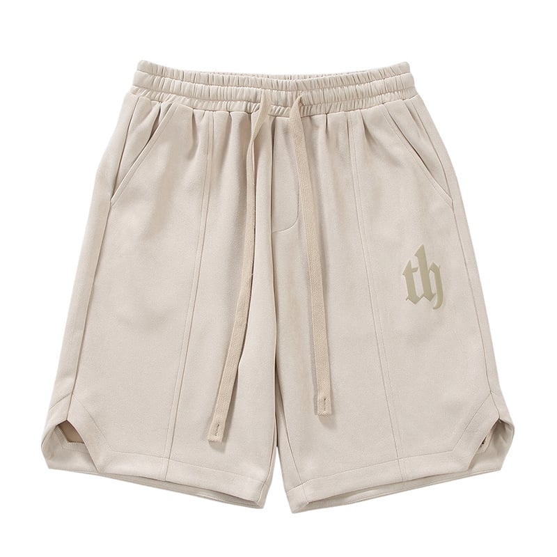 Pantaloni scurți din piele întoarsă pentru bărbați, de vară, subțiri, de stradă americană, de marcă la modă, sport, casual, lejeri