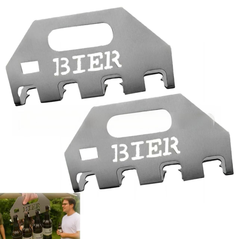 Határokon átnyúló, népszerű, négyszeres sörnyitó és sörtartó, palacknyitó, sörtartó, kettős célú eszköz