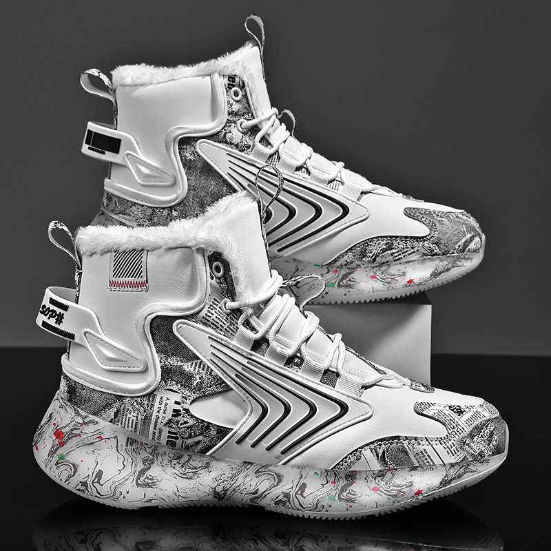 Nauji pasienio žieminiai šiaurės rytų medvilniniai bėgimo bateliai, šviečiantys grafiti stiliaus aukštakulniai, studentiški, šilti sportbačiai su vilnos pamušalu, vyriški.