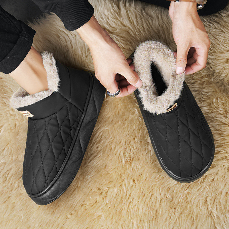 Pamučne cipele Muške zimske flisom podstavljene zadebljane tople muške vanjske snježne pamučne čizme za sjeveroistok, hladnootporne, modne cipele za kruh na sredini