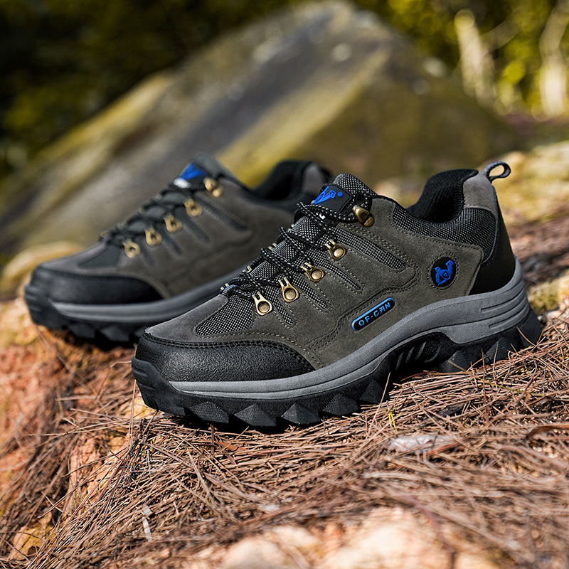 Pantofi sport pentru bărbați, pantofi sport casual, pantofi de drumeție, respirabili, cu talpă groasă, rezistenți la uzură, antiderapanți, impermeabili, de dimensiuni mari, pantofi din bumbac cu căptușeală din fleece