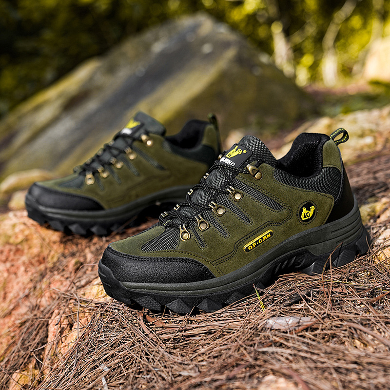 Pantofi sport pentru bărbați, pantofi sport casual, pantofi de drumeție, respirabili, cu talpă groasă, rezistenți la uzură, antiderapanți, impermeabili, de dimensiuni mari, pantofi din bumbac cu căptușeală din fleece