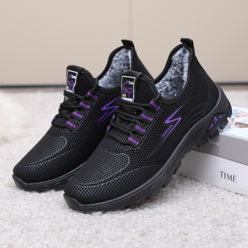 2024. aasta talve uued naiste puuvillased kingad, naiste tossud, fliisvoodriga, paksendatud pehme tallaga naiste puuvillased kingad