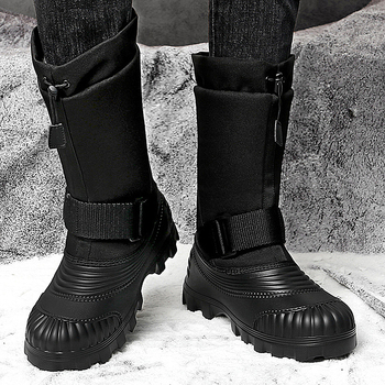 Διασυνοριακές ρωσικές χειμερινές μπότες χιονιού με επένδυση από φλις, ζεστές για εξωτερικούς χώρους, ανδρικές μπότες AliExpress εξωτερικού εμπορίου μιας γενιάς