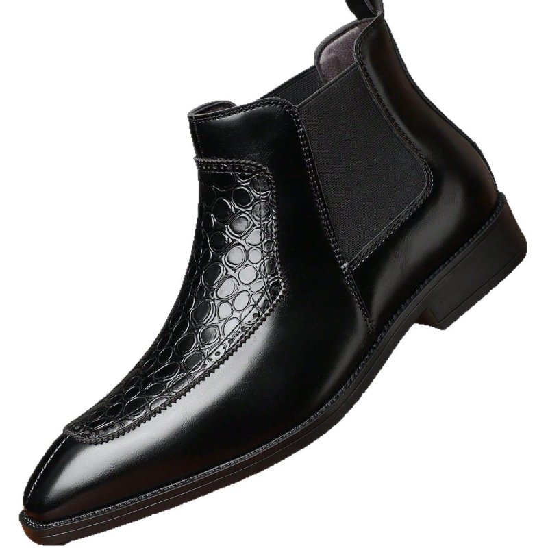 Vintažiniai vyriški smailiomis nosimis „All-Match Martin“ stiliaus odiniai batai, britiško stiliaus, dalykiniai, laisvalaikio, vidutinio aukščio odiniai batai