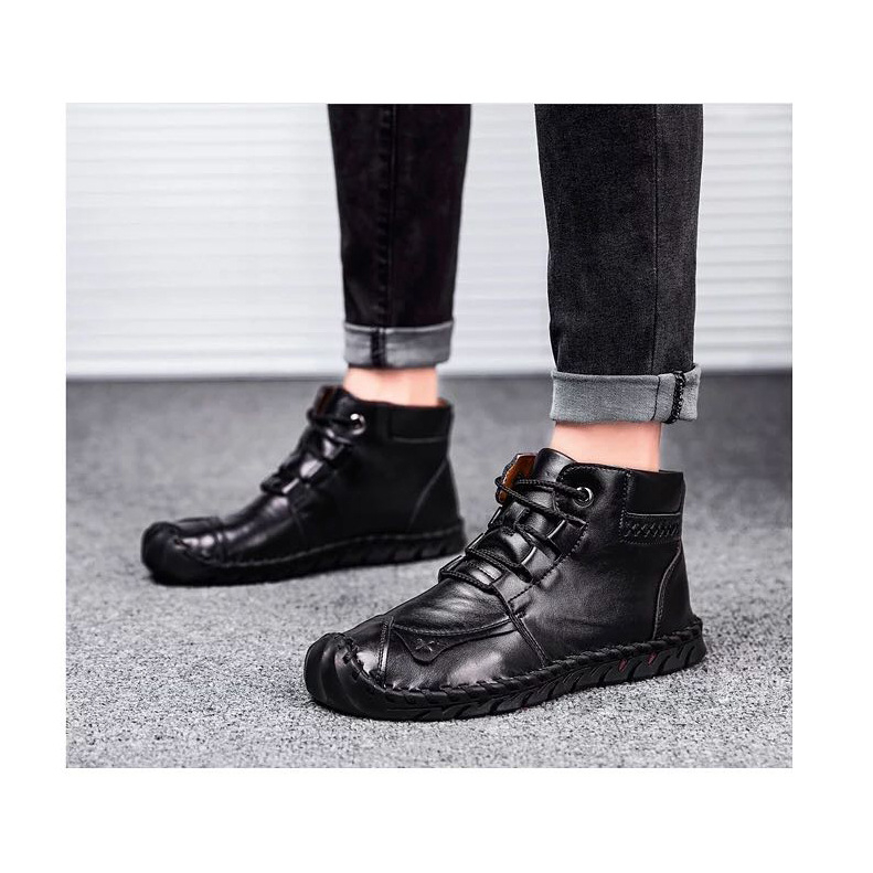 Rudens ir žiemos tarpvalstybiniai plius dydžio aukštakulniai vyriški batai, medvilniniai šilti vyriški batai, lauko užsienio prekybos žygio batai, plius dydžio sniego batai, vyriški batai