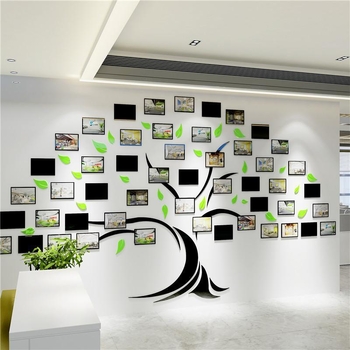 Акрилен 3D стерео стикер за стена, вдъхновяващ корпоративен стил за служители, културна стенна фоторамка, фото стена, декорация за офис