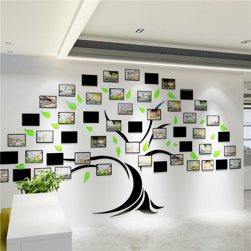 Акрилен 3D стерео стикер за стена, вдъхновяващ корпоративен стил за служители, културна стенна фоторамка, фото стена, декорация за офис