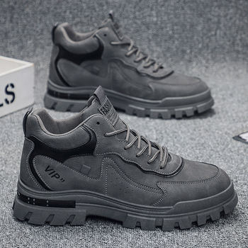 Νέες ανδρικές μπότες 2025 Φθινοπώρου, μοντέρνα ανδρικά παπούτσια με χοντρή σόλα, βρετανικού στιλ, αθλητικά, casual παπούτσια για εξωτερικούς χώρους, φλατ παπούτσια