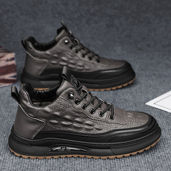 Ανδρικά Παπούτσια για τη Δουλειά το Χειμώνα Αδιάβροχα Αντιολισθητικά Πεντάλ Ανδρικά Δερμάτινα Παπούτσια Κουζίνας Ειδικά Μαύρα Xuheng 6 Εποχές