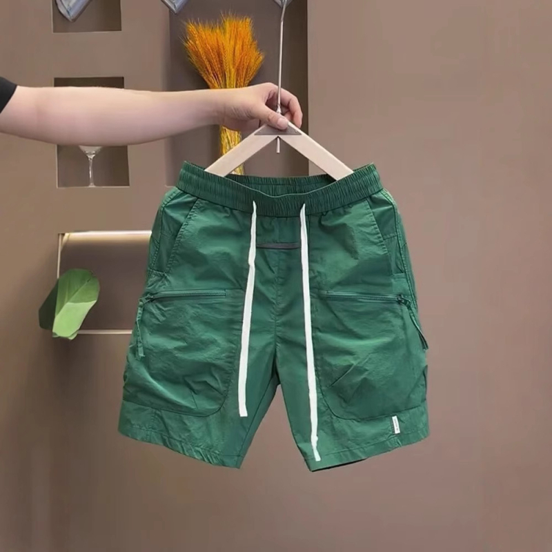 2025-ös új nyári férfi rövidnadrág, határokon átnyúló amerikai munkaruha, többszárnyú zsebes nadrág, cipzáras ötnegyedes nadrág, vékony, gyorsan száradó rövidnadrág