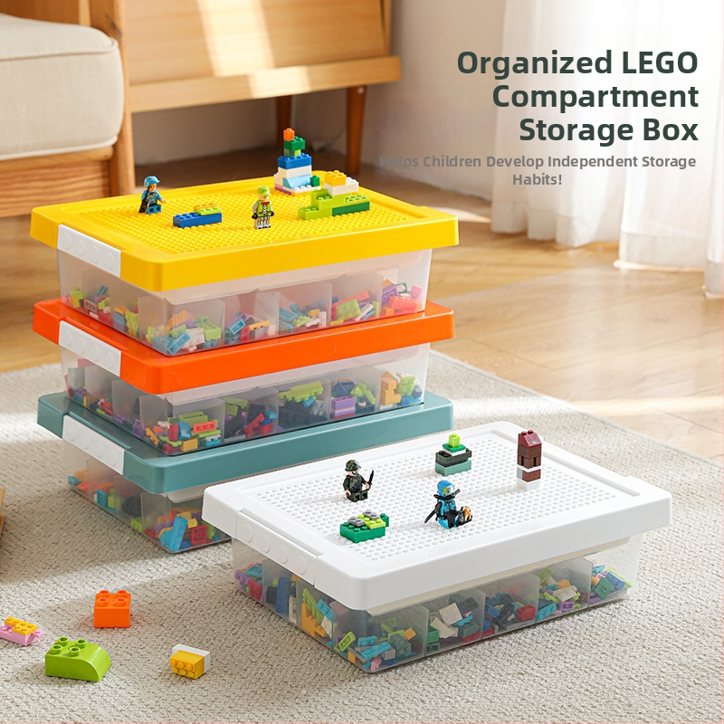 Lego asztali tárolódoboz építőkockák tárolódoboz alkatrészek osztályozás rendezés alrekesz gyermekjáték tárolódoboz