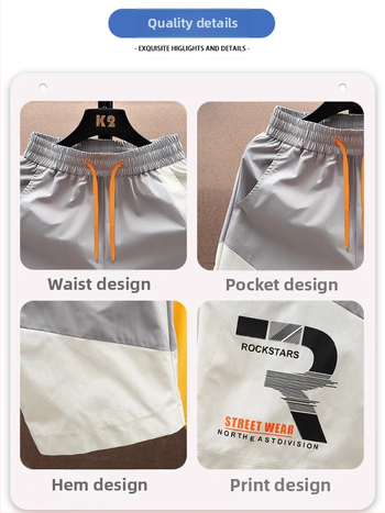 Καλοκαιρινά σορτς εξωτερικού εμπορίου για άνδρες, παντελόνι πέντε σημείων σε κινέζικο στιλ, λεπτό, casual παντελόνι πέντε σημείων, ρετρό, εθνικό παντελόνι μόδας για την παραλία