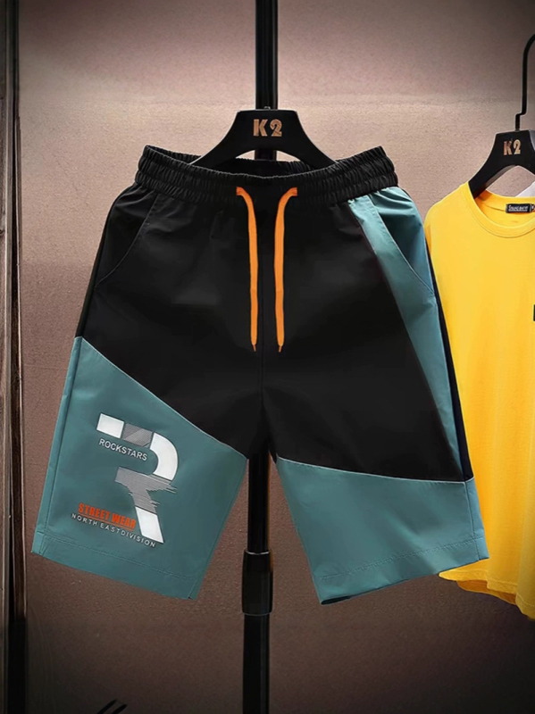 Külkereskedelmi nyári rövidnadrág Férfi kínai stílusú ötágú nadrág Vékony lezser ötágú nadrág Retro nemzeti divatos strandnadrág Nadrág