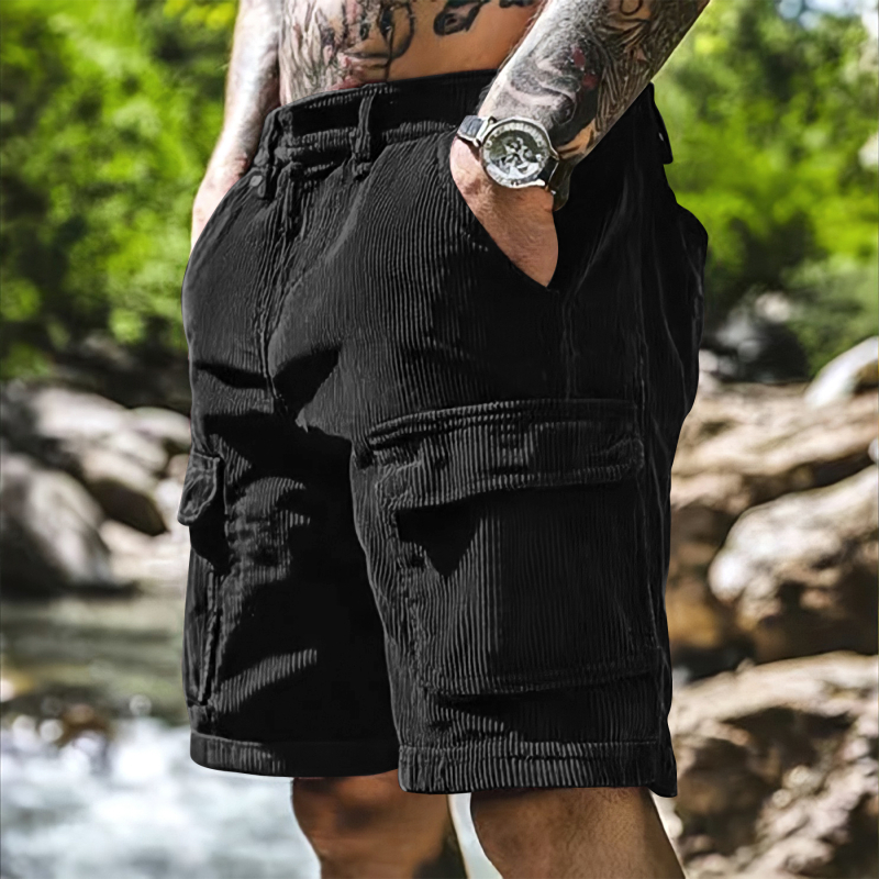 Európai méretű nyári szerszámos rövidnadrág, férfi lezser nadrág, többzsebes, laza, retró, minden mérkőzésre alkalmas, amerikai stílusú nadrág