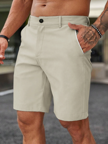 2025 Διασυνοριακά Νέα Βρετανικά Σορτς Κοστουμιού Καλοκαιρινά Ανδρικά Casual Παντελόνια Μόδας Όμορφα Εκρήξεις Μονόχρωμα Σορτς