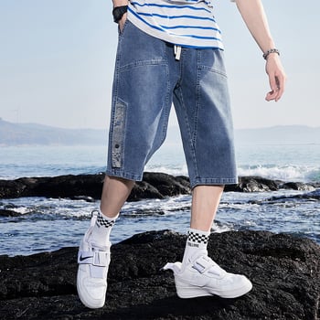 Pantaloni scurți de vară pentru bărbați, la modă, de brand, crop, pantaloni de mărime mare, plus grăsime mărită, sport casual, blugi pentru bărbați, comerț exterior