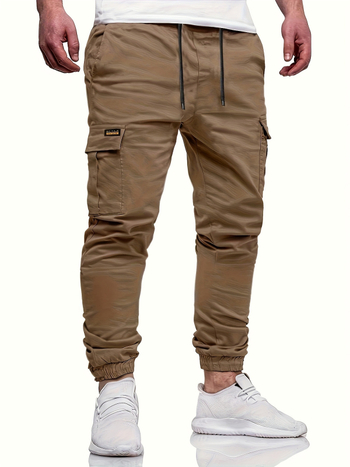 Férfi lezser szabadidőnadrág, cargo nadrág, külföldi kereskedelmi stílus, 2025-ös ifjúsági stílus, lélegző, mosógépben mosható