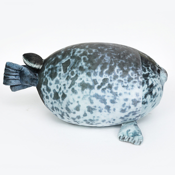 Νέο καφέ μαξιλάρι με φώκια της Ιαπωνίας, ζυμαρικά, κούκλα με φώκια, λούτρινο παιχνίδι για ενυδρείο