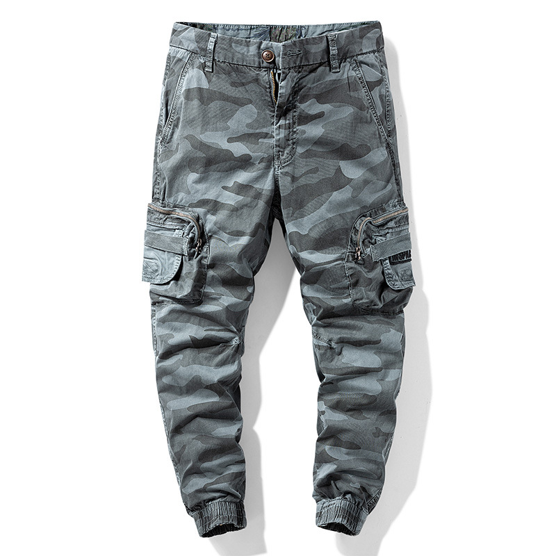 Őszi férfi álcázó munkaruha alkalmi bokáig érő nadrág divatos márkájú hongkongi stílusú pamut tinédzserek divatos hosszú nadrág külkereskedelemhez