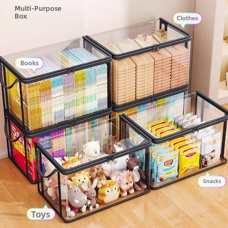 Extra hrubá úložná krabica pre študentov cezhraničnej triedy, priehľadná prachotesná knižná taška do domácnosti, stará kniha, organizácia artefaktov