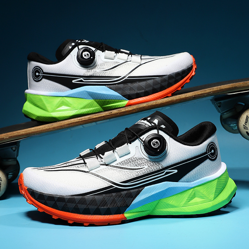 Páros futócipők 2025 Nyár Új puha talpú, lélegző hálós cipők Nagy rugalmasságú párnázású, kopásálló technológiájú gombos sportcipők