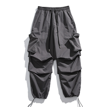 American High Street Cargo nadrág Férfi tavaszi és őszi melegítőnadrág Lezser nadrág Sportnadrág Laza egyenes szabású nadrág Húzózsinóros szabadidőnadrág