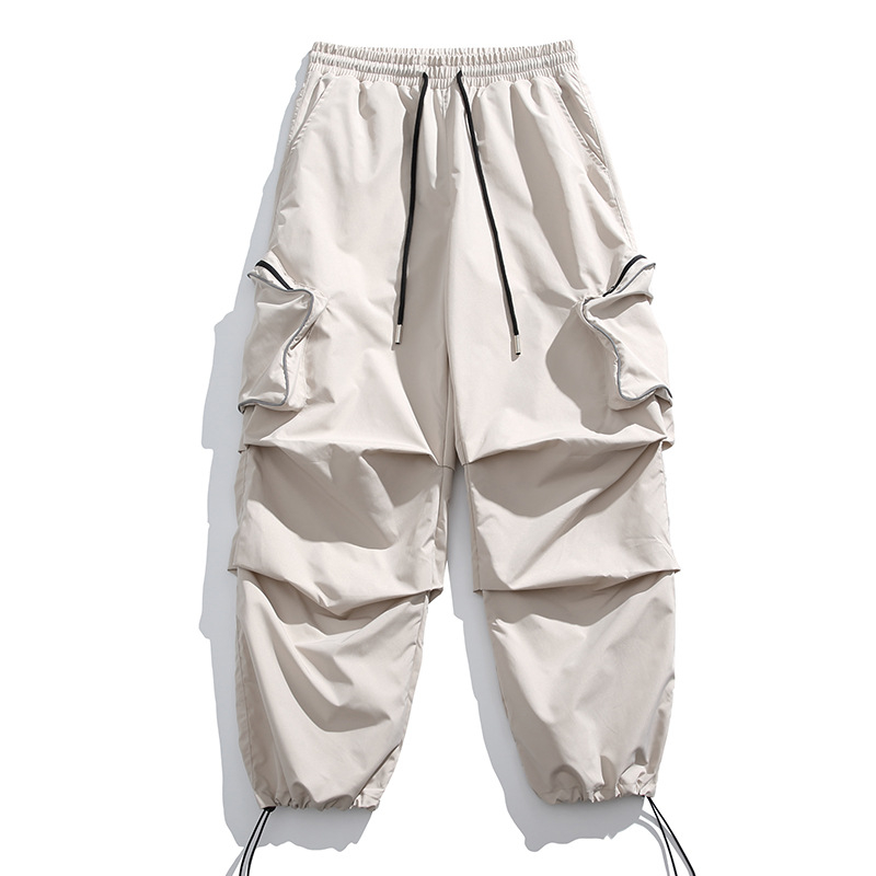 American High Street Cargo nadrág Férfi tavaszi és őszi melegítőnadrág Lezser nadrág Sportnadrág Laza egyenes szabású nadrág Húzózsinóros szabadidőnadrág
