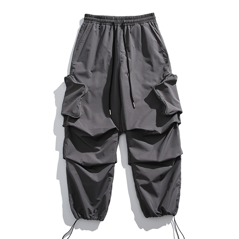 American High Street Cargo nadrág Férfi tavaszi és őszi melegítőnadrág Lezser nadrág Sportnadrág Laza egyenes szabású nadrág Húzózsinóros szabadidőnadrág