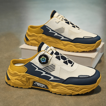 Baotou félpapucs férfiaknak 2025 új nyári külső ruházat lélegző ifjúsági nagy méret 46 egylábas sarok nélküli szandál