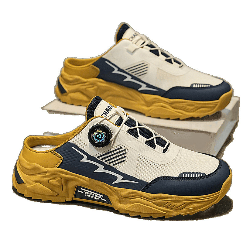 Baotou félpapucs férfiaknak 2025 új nyári külső ruházat lélegző ifjúsági nagy méret 46 egylábas sarok nélküli szandál