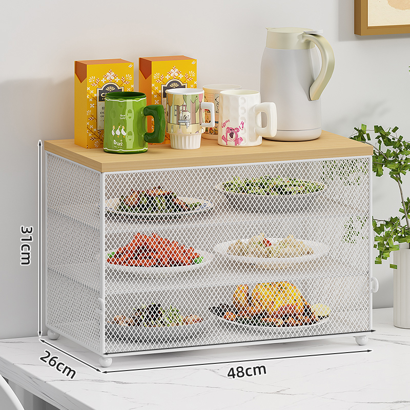 Raft de bucătărie, blat, masă de luat masa, capac anti-fly și țânțari, capac pentru vasul de bucătărie, raft de depozitare multistrat pentru desktop