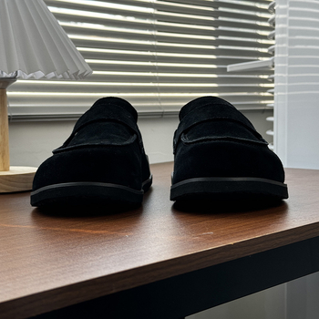 2025. gada jaunā stila anti-samta biezas zoles purngala pusčības vīriešu virsējās čības slinki ikdienas apavi 55336-Z