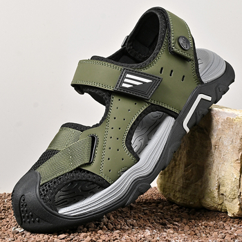Férfi szandálok, lélegző, alkalmi, lábujj-lábujj cipők, nagy méretű, nyári, üreges, lélegző, félig csúszásmentes, alkalmi, lábujj-lábujjig érő strandcipők