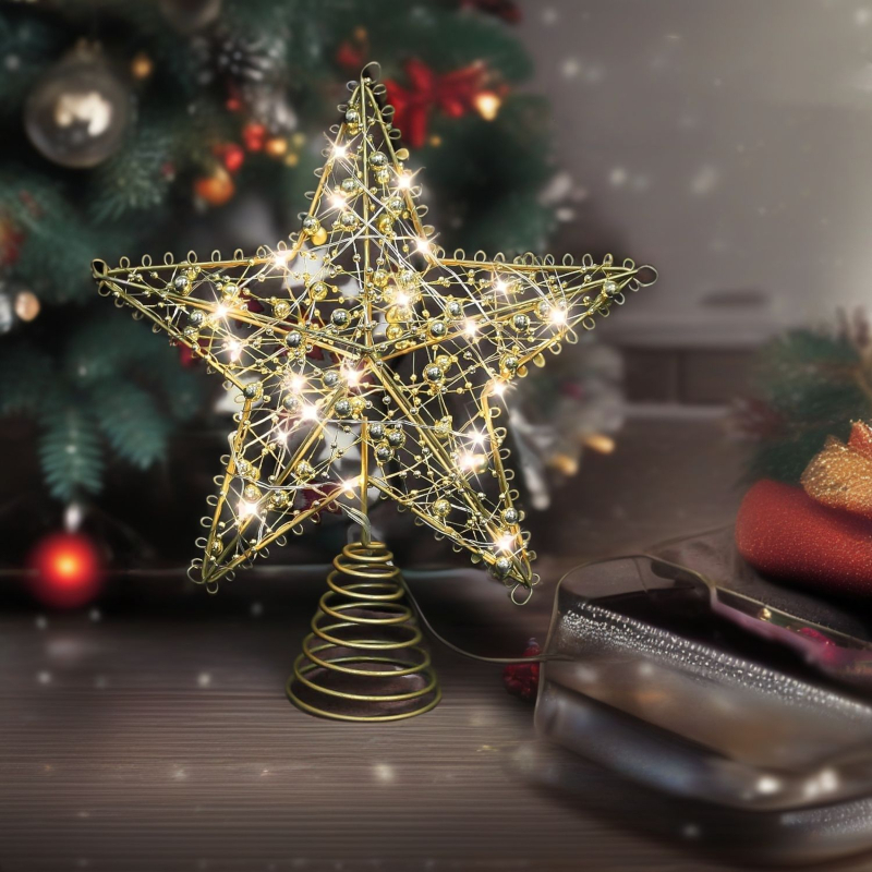 Karácsonyfa teteje csillag fa teteje csillag karácsony ötágú csillag vascsillag karácsonyfadíszek forrás