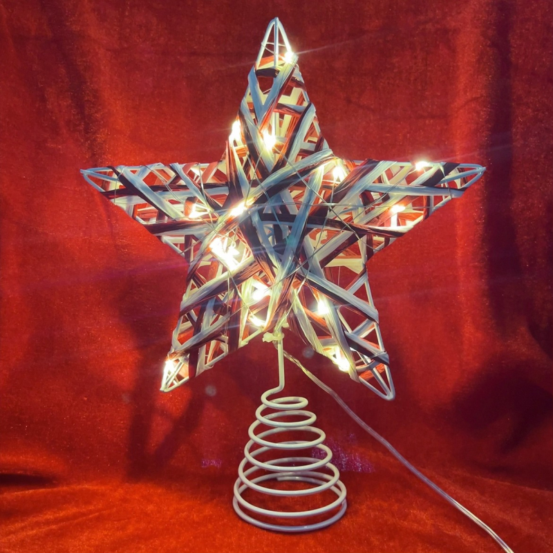 Karácsonyfa teteje csillag fa teteje csillag karácsony ötágú csillag vascsillag karácsonyfadíszek forrás