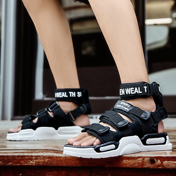 Nyári vékony férfi cipők, szandálok, lélegző külső, strandcipők, határokon átnyúló, 45-ös méret, vastag talpú, lusta, hétköznapi papucsok