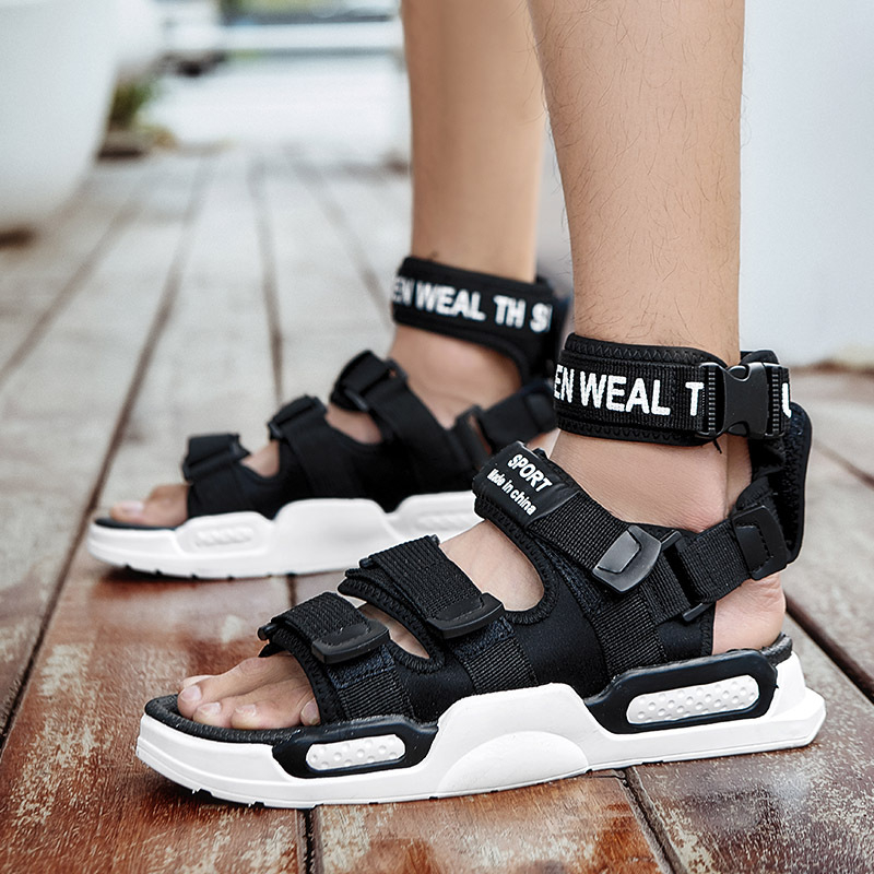 Nyári vékony férfi cipők, szandálok, lélegző külső, strandcipők, határokon átnyúló, 45-ös méret, vastag talpú, lusta, hétköznapi papucsok